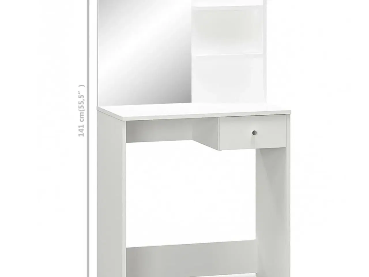 Billede 5 - Kosmetikbord 75x40x141 cm konstrueret træ hvid