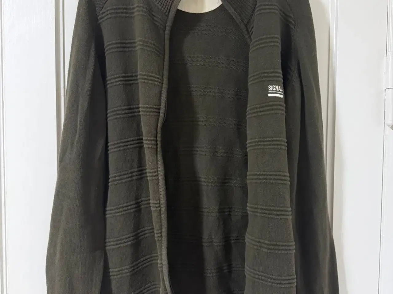 Billede 1 - Signal cardigan / strikjakke – XL – armygrøn