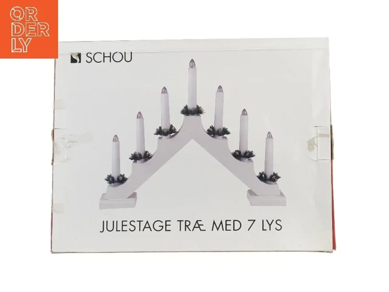 Billede 2 - Julestage med 7 lys fra Schou (str. 40,5 cm)