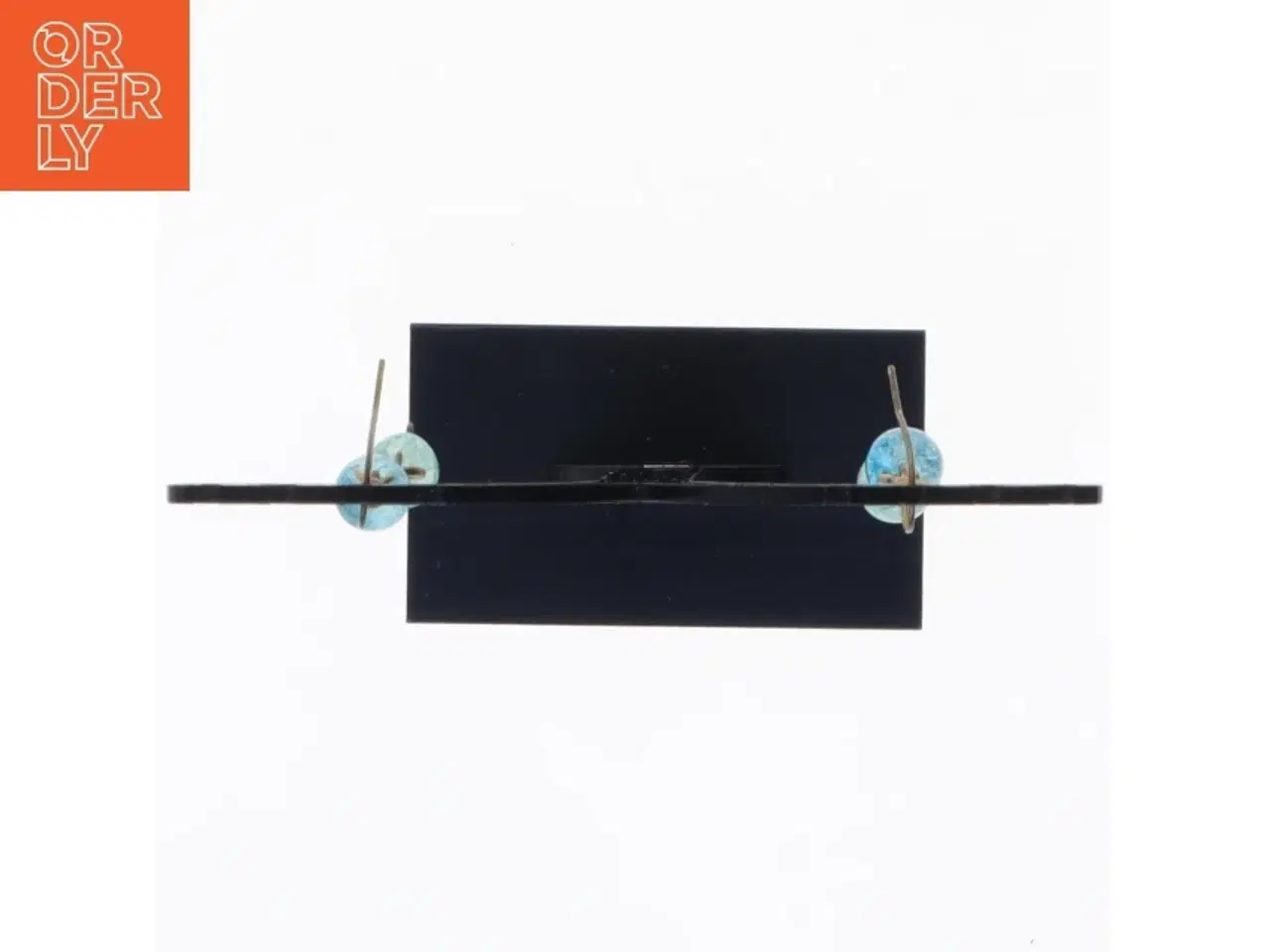 Billede 2 - Øreringe med turkise kugler (str. 5 x 1 cm)