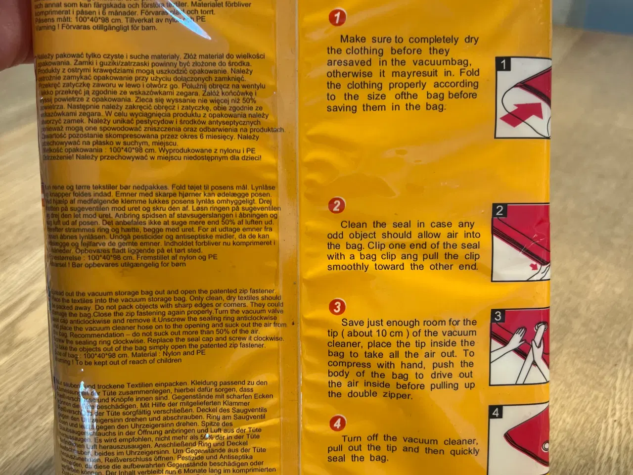 Billede 2 - 1 Stk. Ny Vakuumpose. Mål: 100 x 40 x 98 Cm.