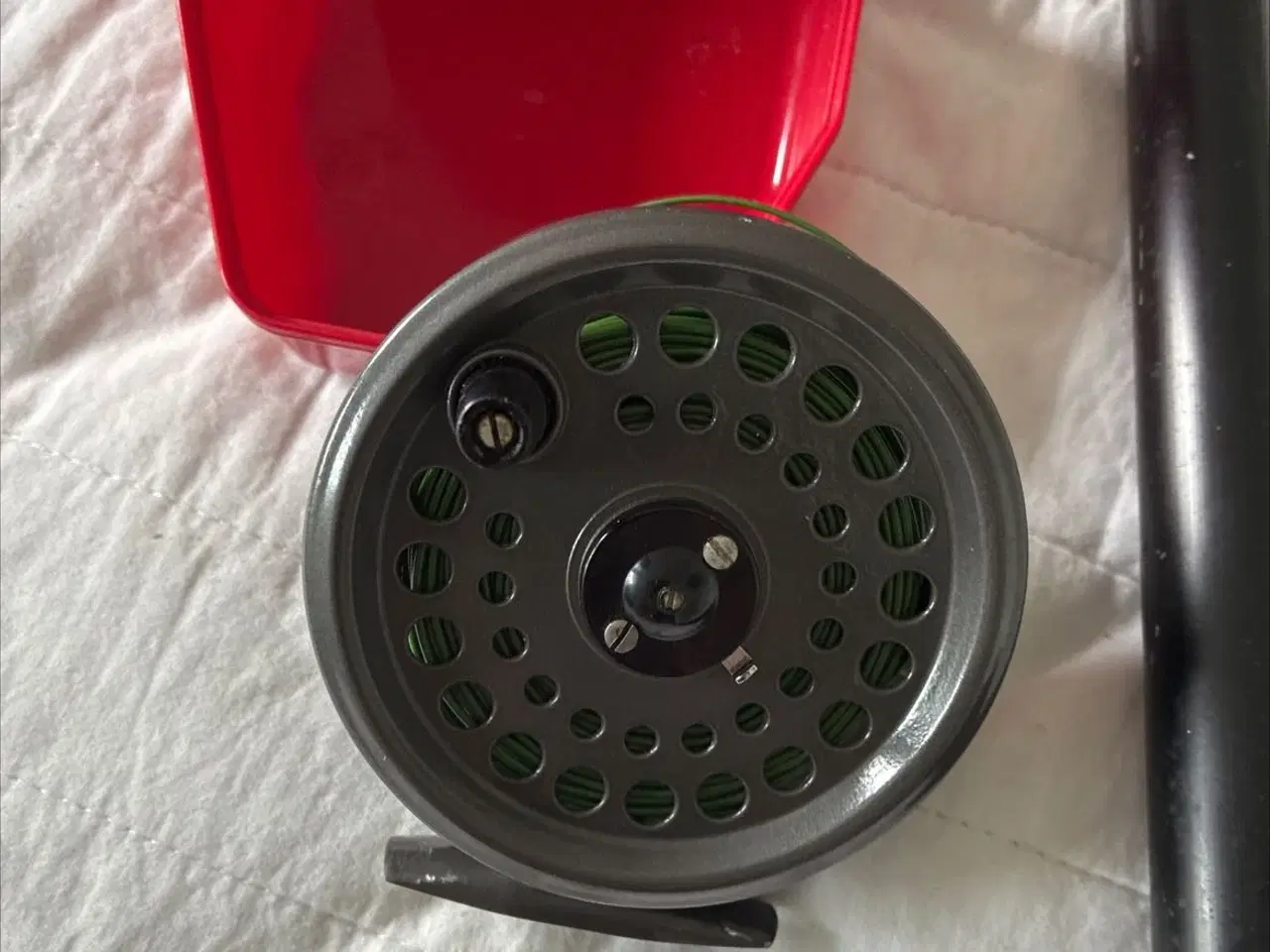 Billede 1 - Flueline m hjul samt vadestok