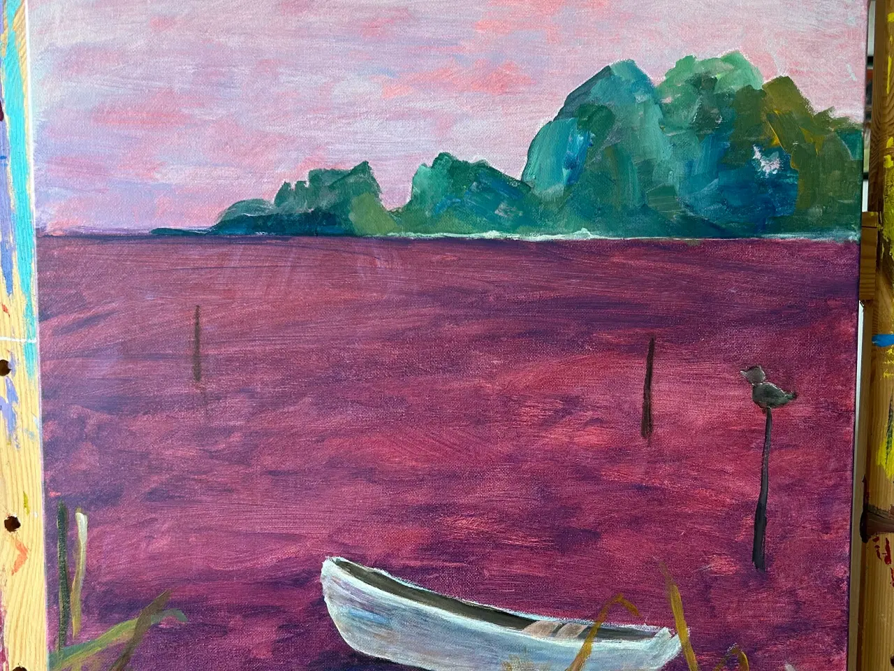 Billede 1 - Maleri med motiv fra Fænøsund i Middelfart 40x50 