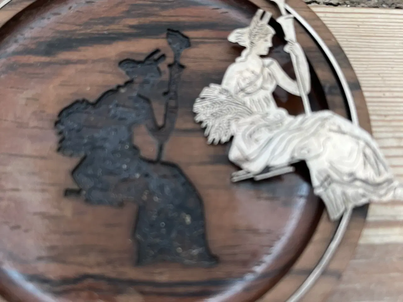 Billede 2 - Palisander glasbrik med sølv