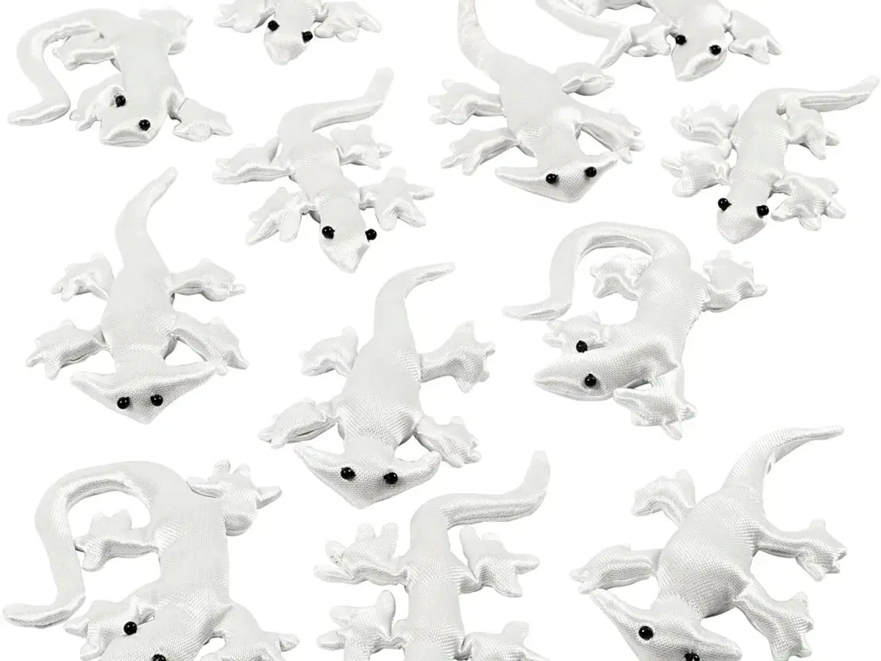 Billede 1 - Hvide Stofkryb 10-14 cm - 12 stk. til Kreative Projekter