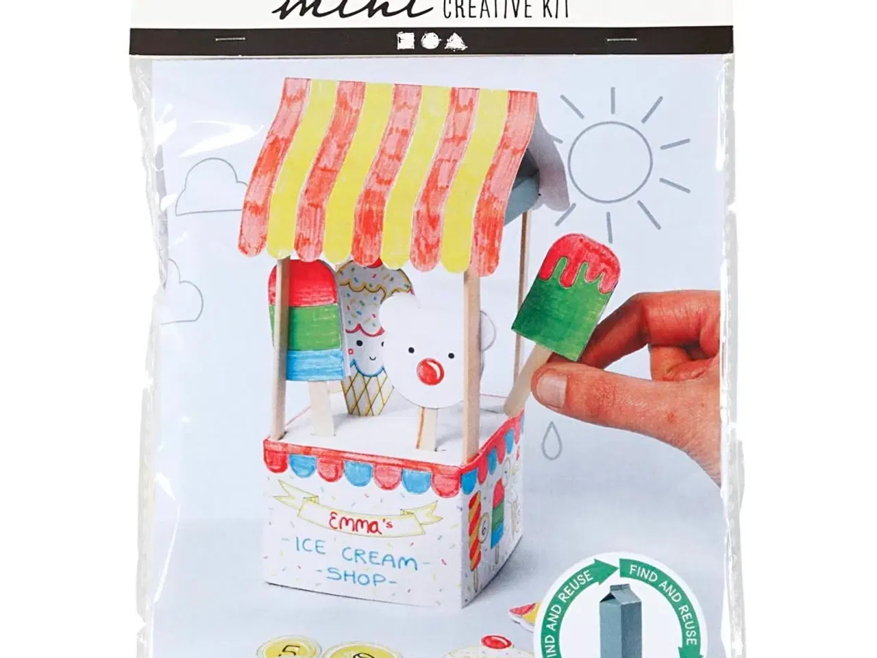 Billede 1 - Mini DIY Kit: Mælkekarton Ishus til Kreative Sjæle