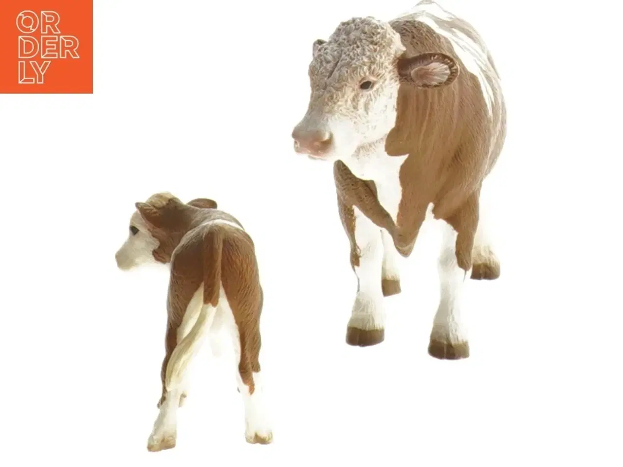 Billede 2 - Schleich Figurer af ko og kalv (str. 14 cm)