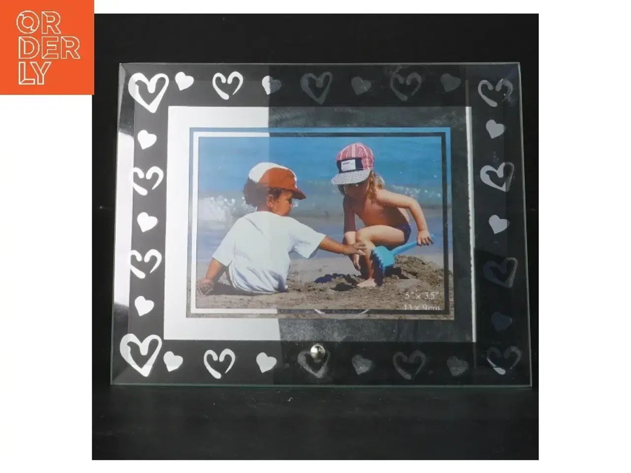 Billede 1 - Billedramme med hjerter (str. 18x14 cm)