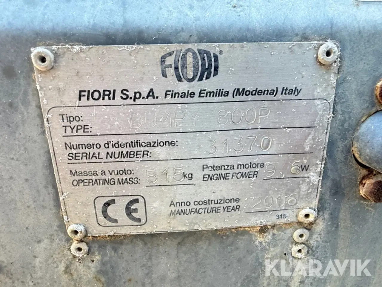 Billede 9 - Minidumper Fiori Dumpy 800P