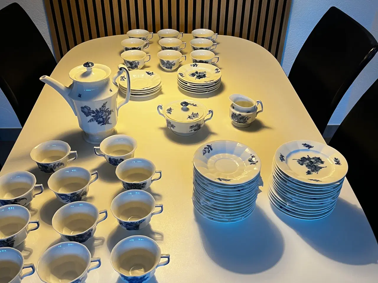 Billede 2 - Royal Copenhagen blå blomst kaffestel