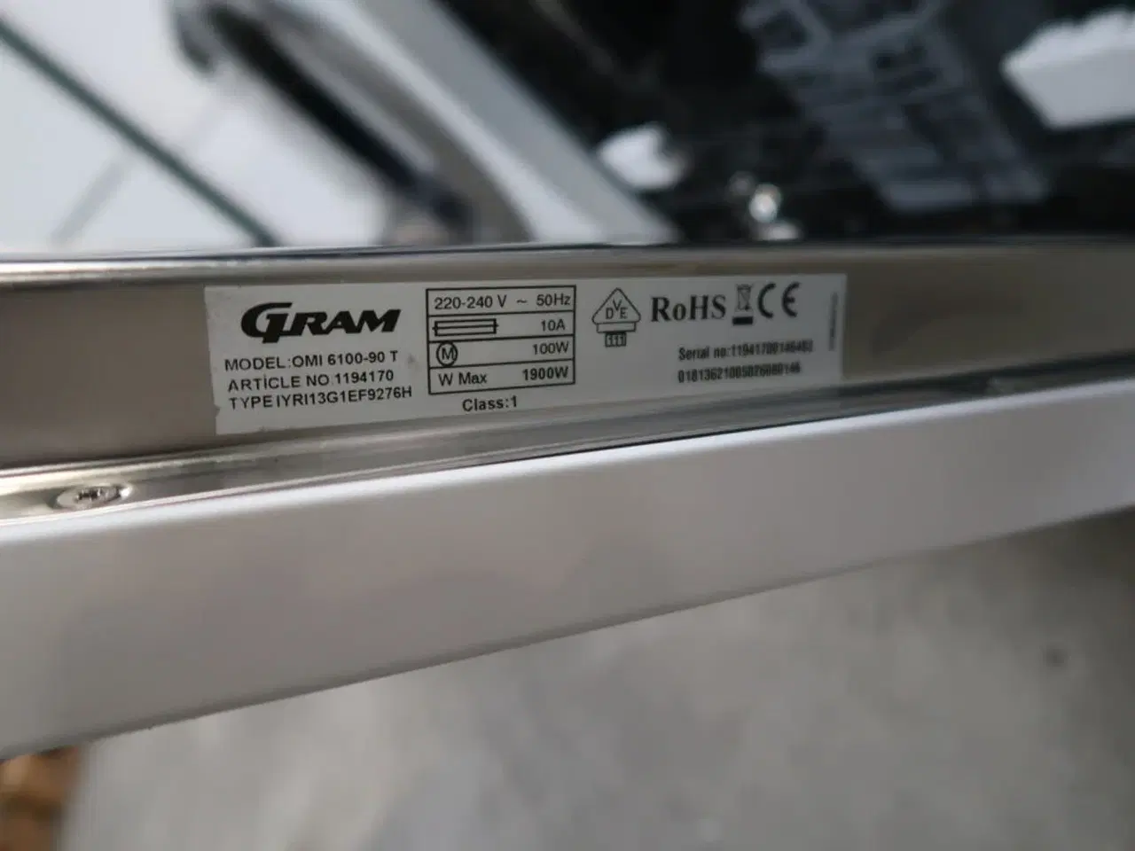 Billede 5 - Opvaskemaskine GRAM OMI 6100-90 T
