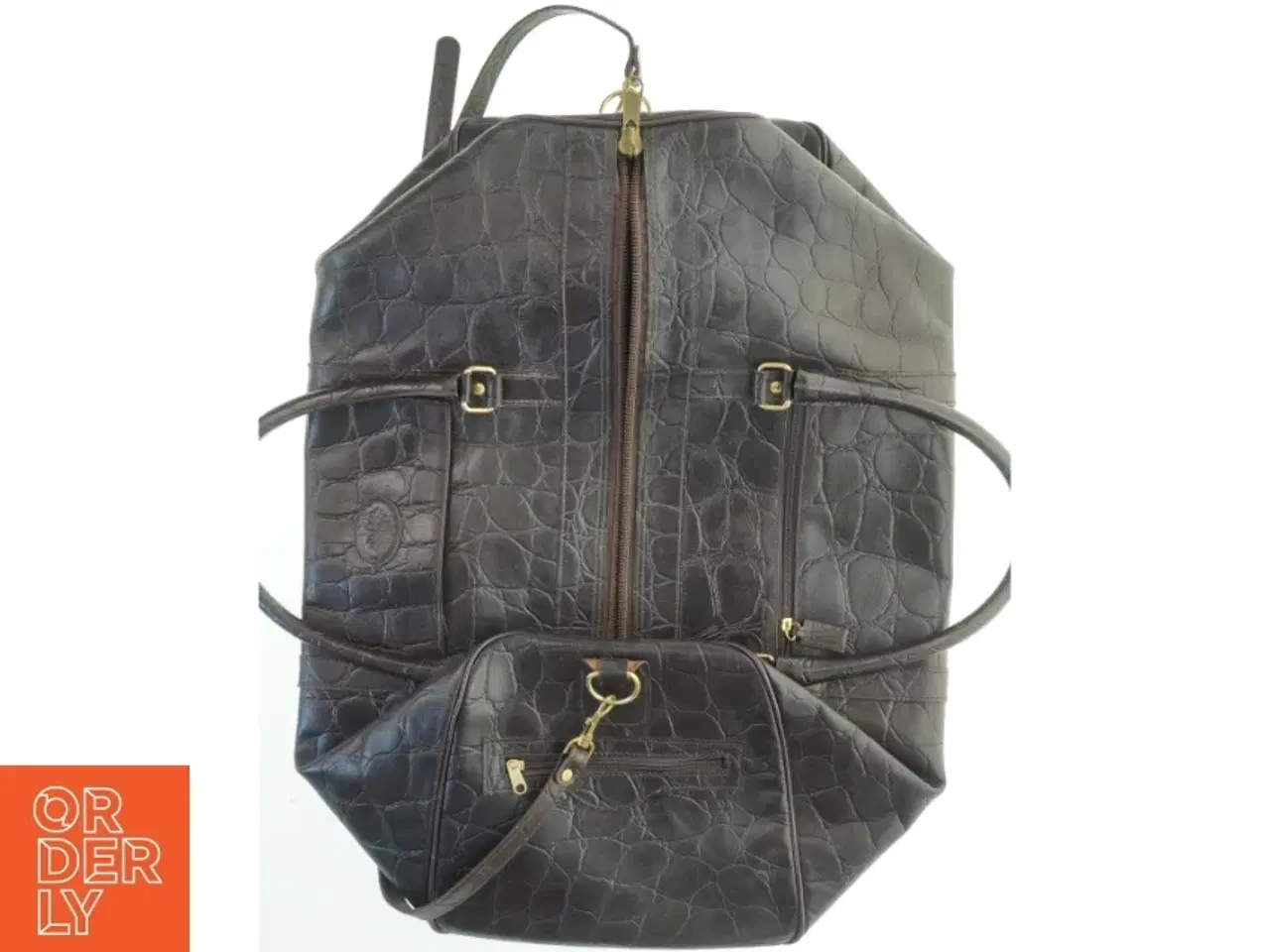 Billede 2 - Stor Mulberry Læder Rejsetaske med krokodillemønster (str. 62x48 cm)