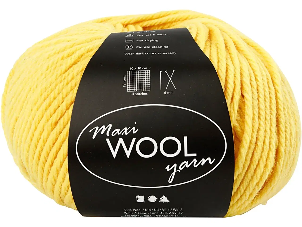 Billede 1 - Uldgarn, L: 125 M, gul, 100g/ 1 ngl.