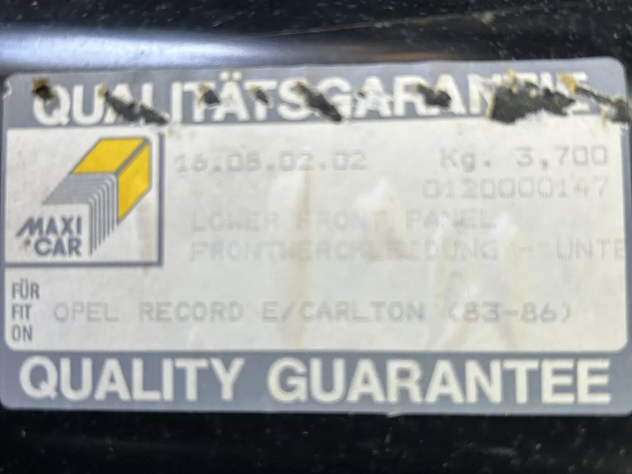 Billede 2 - Opel Rekord E frontplade 