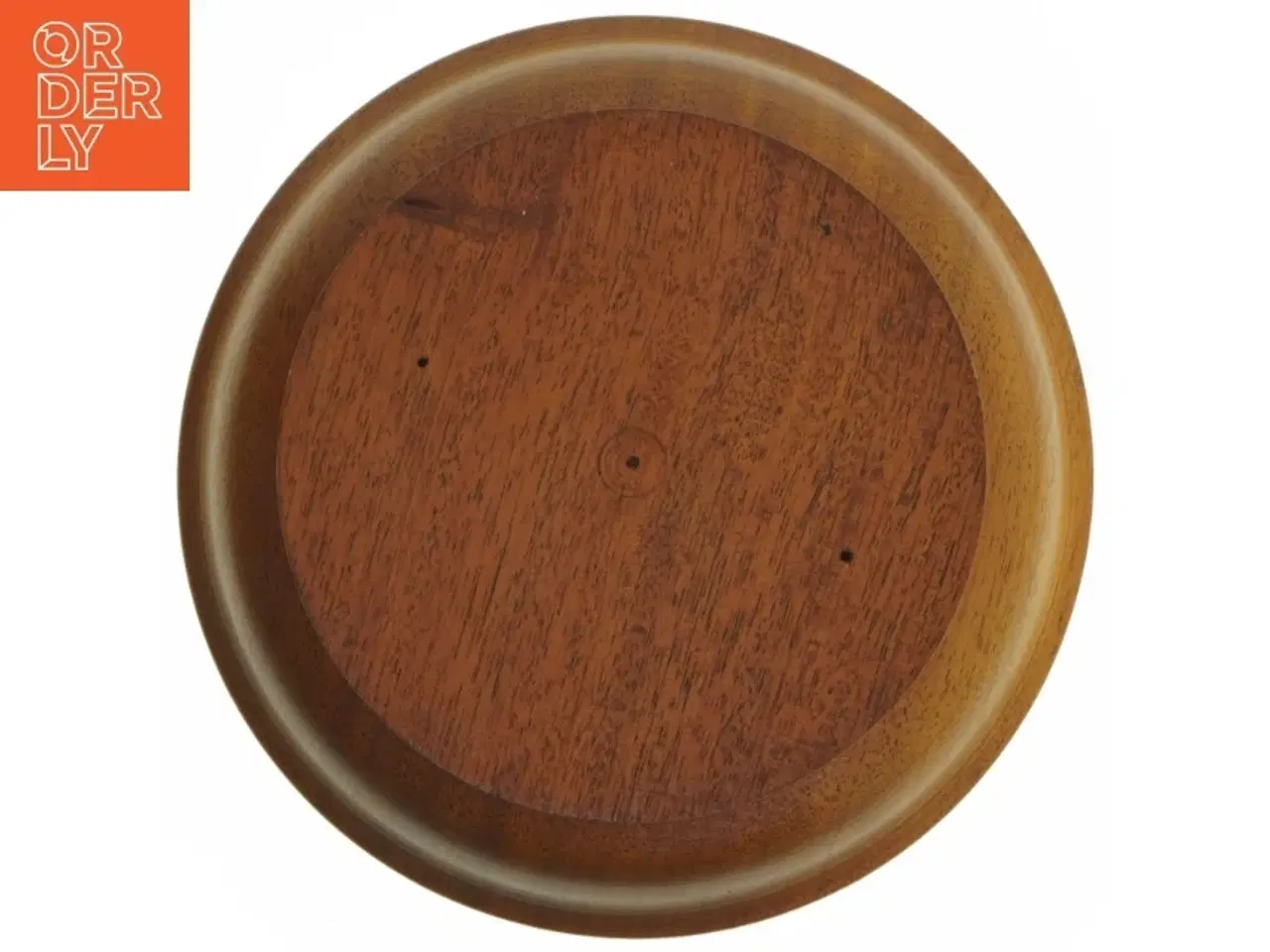 Billede 2 - Drejet Teak Træskål på fod (str. Ø. 20 cm. længde. 8 cm)