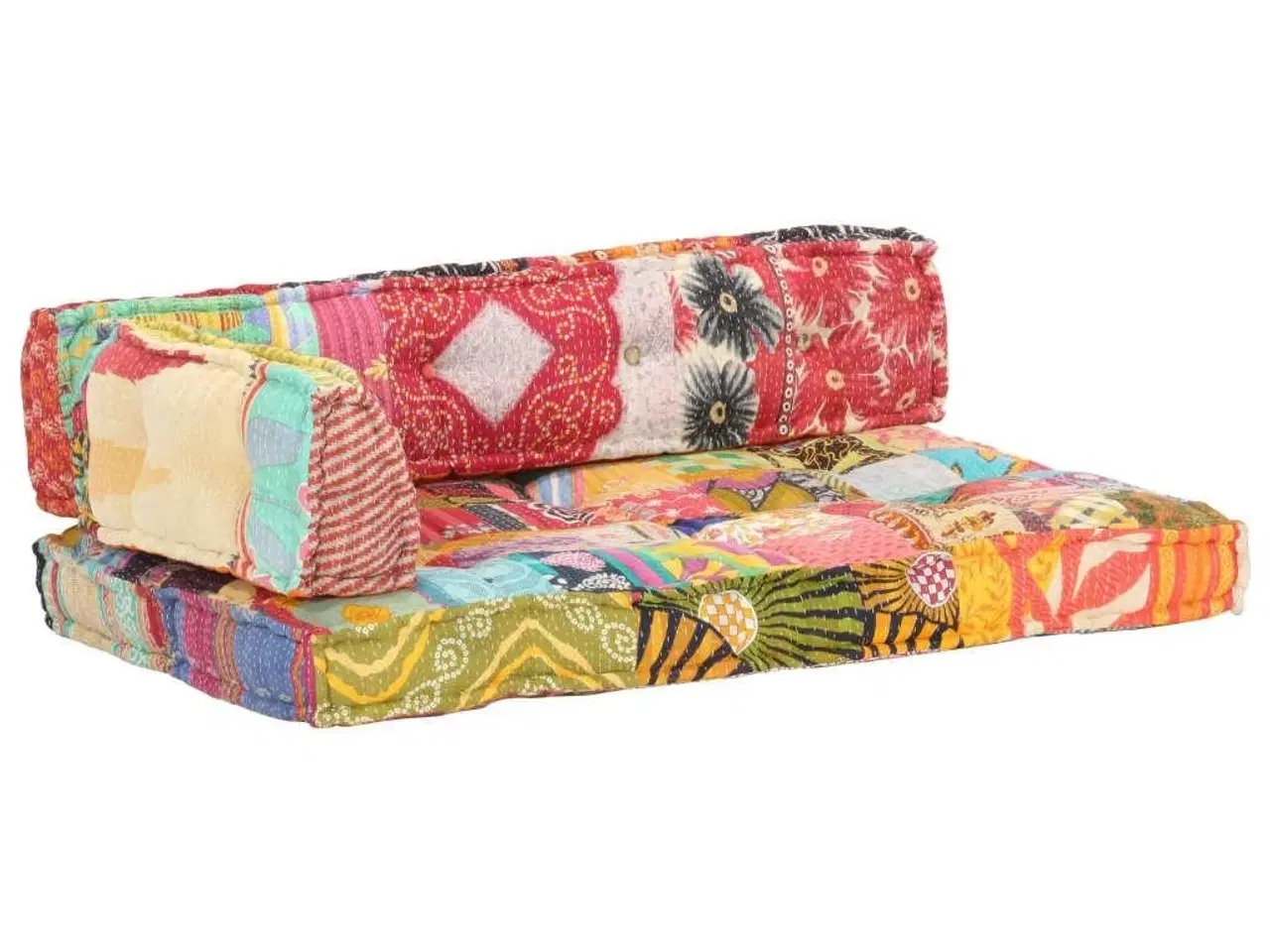 Billede 8 - Hynde til pallesofa stof patchwork flerfarvet