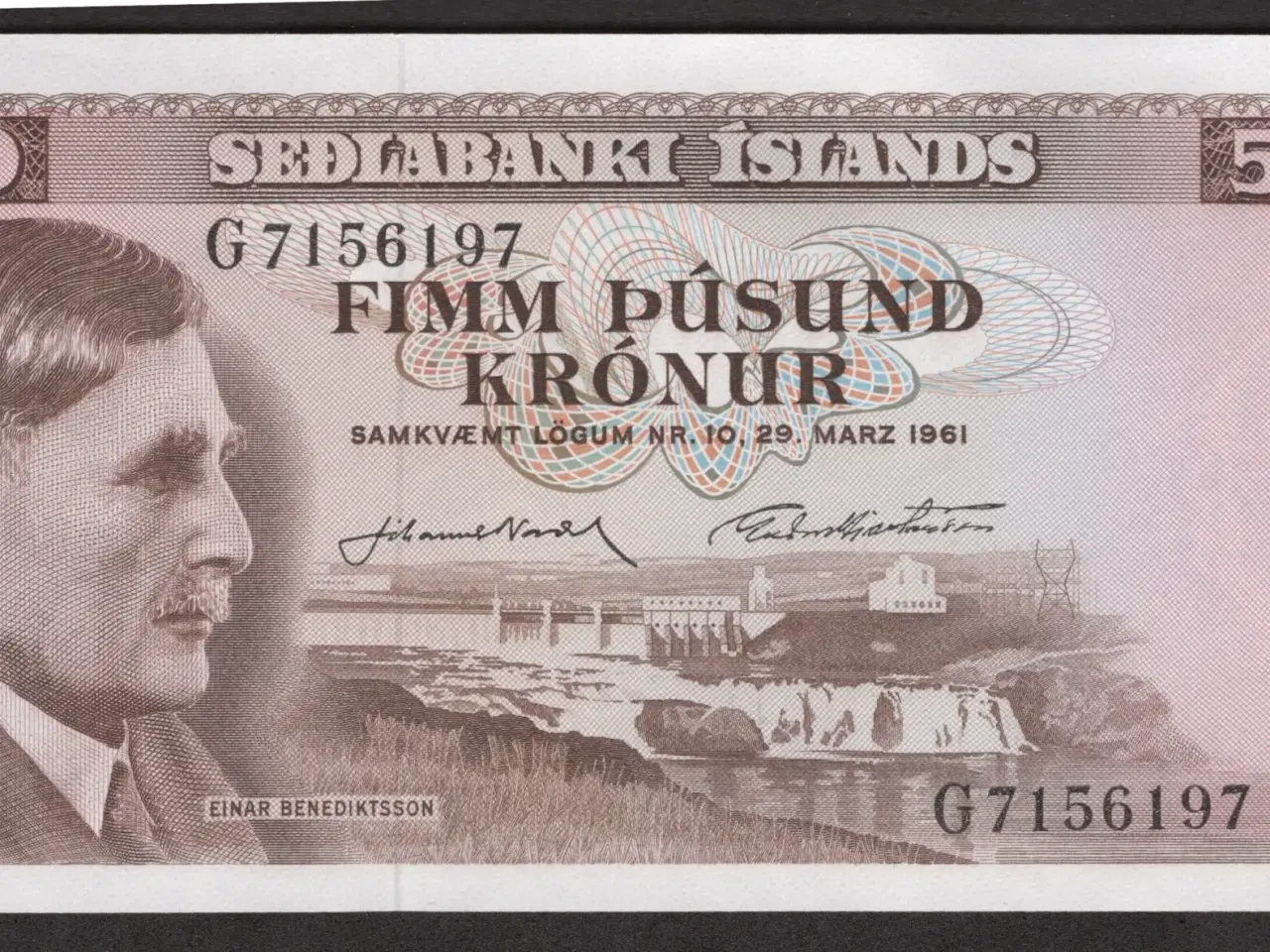 Billede 1 - Island 5000 Kroner 1971