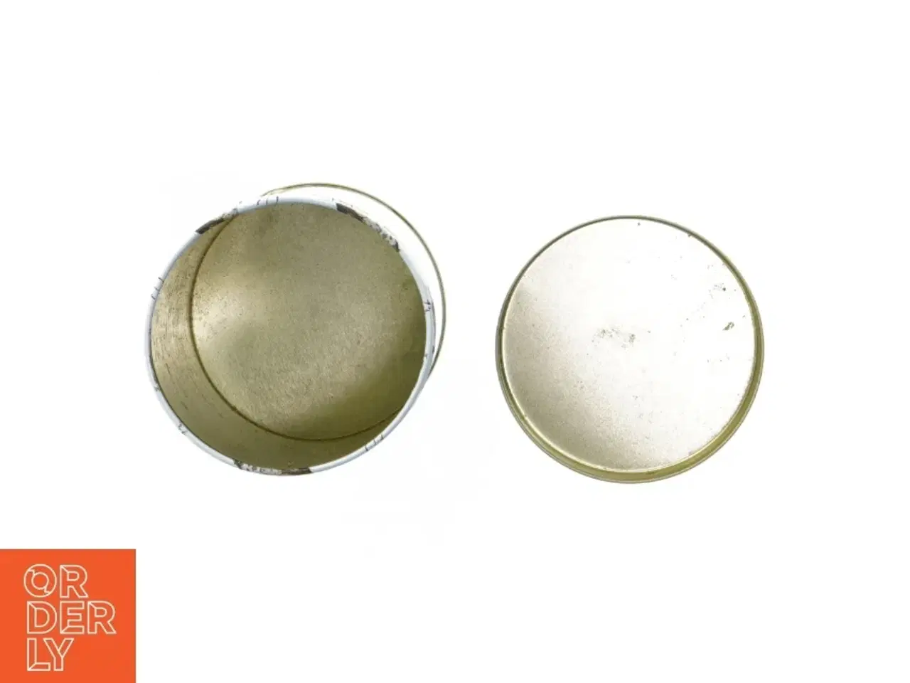 Billede 5 - Dekorativ metaldåse med fuglemotiver (str. 15 x 2,5 cm)