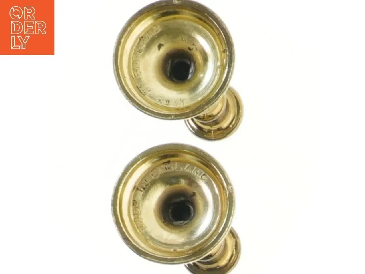 Billede 2 - Messing lysestager, sæt af 2 (str. 10 cm)