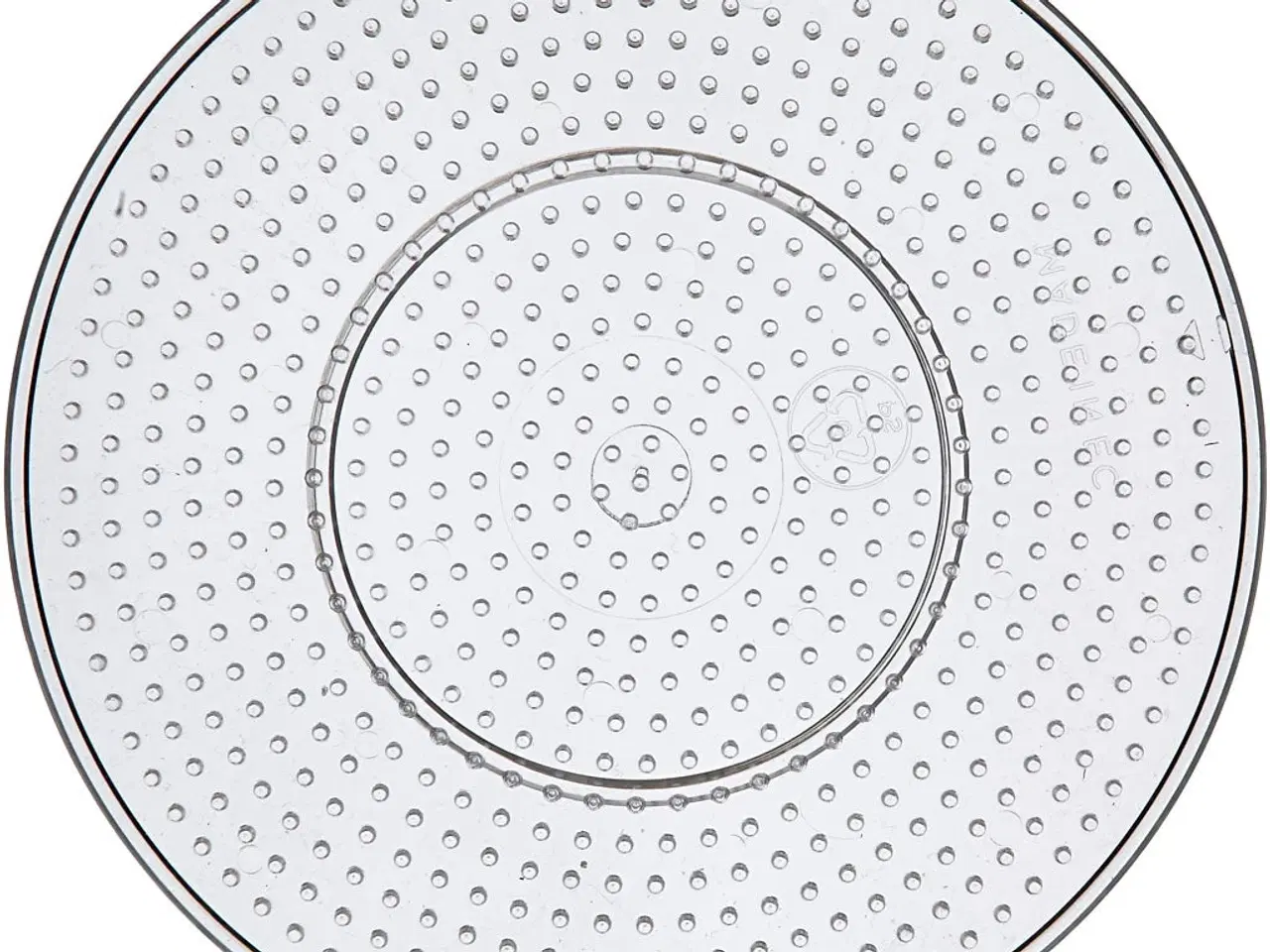 Billede 1 - Perleplade, stor rund, diam. 15 cm, medium, klar, 10stk./ 1 pk.