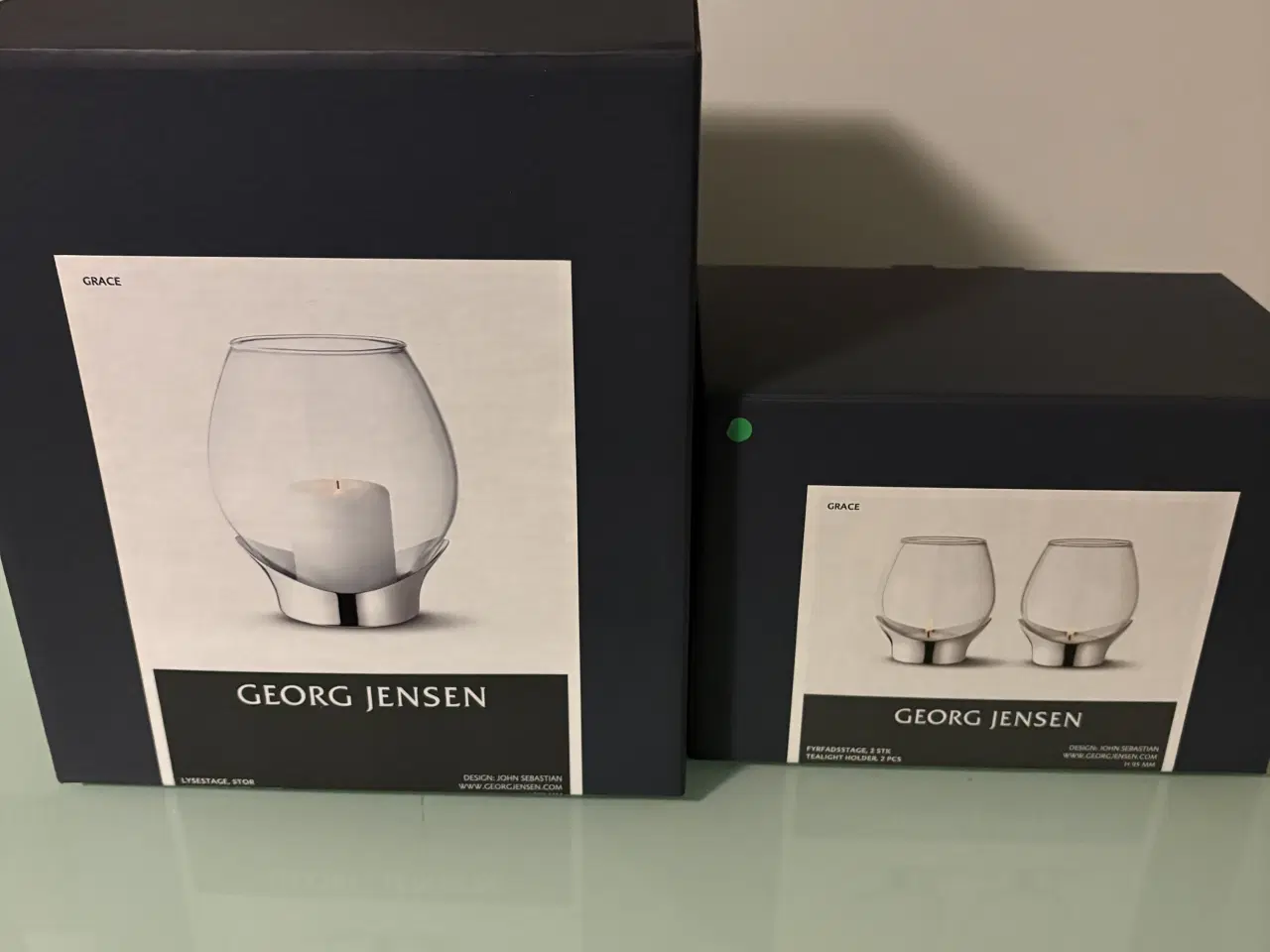 Billede 1 - Georg Jensen Grace, store og små stager.