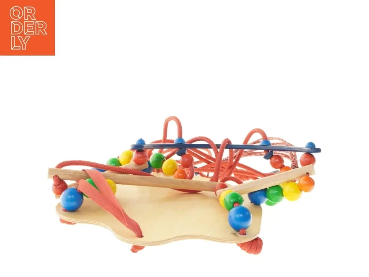 Billede 1 - Træ Brio gynge med perler og reb