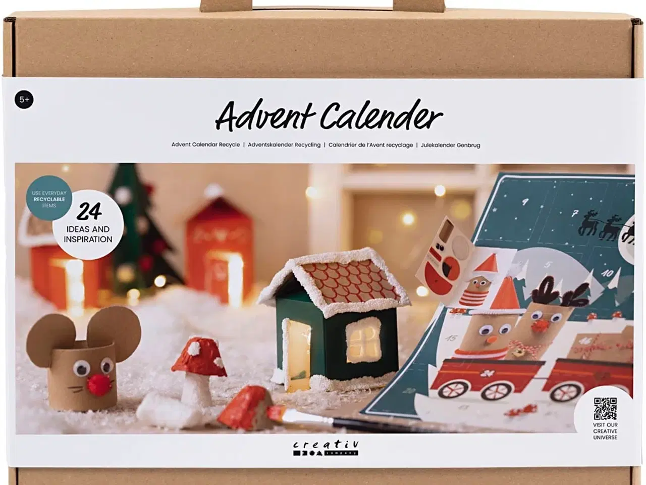 Billede 1 - Kreativ Julekalender med Genbrugsmaterialer - 1 pk.