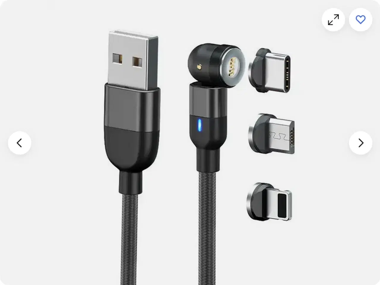 Billede 5 - Magnetisches USB-C-Kabel – Schnellladung 5 A – 1 m