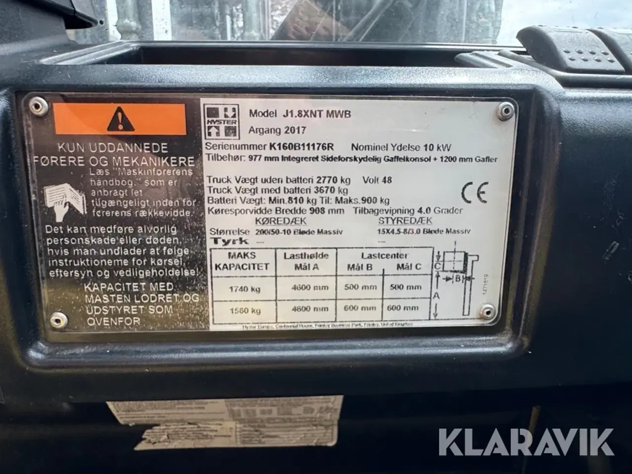 Billede 5 - Truck Hyster J1.8XNT MWB