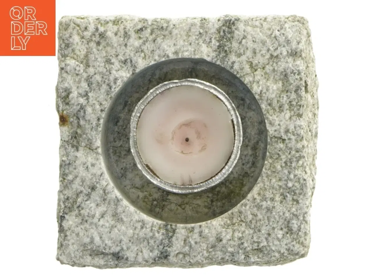 Billede 1 - Granit fyrfadsstage (str. 18x18 cm)