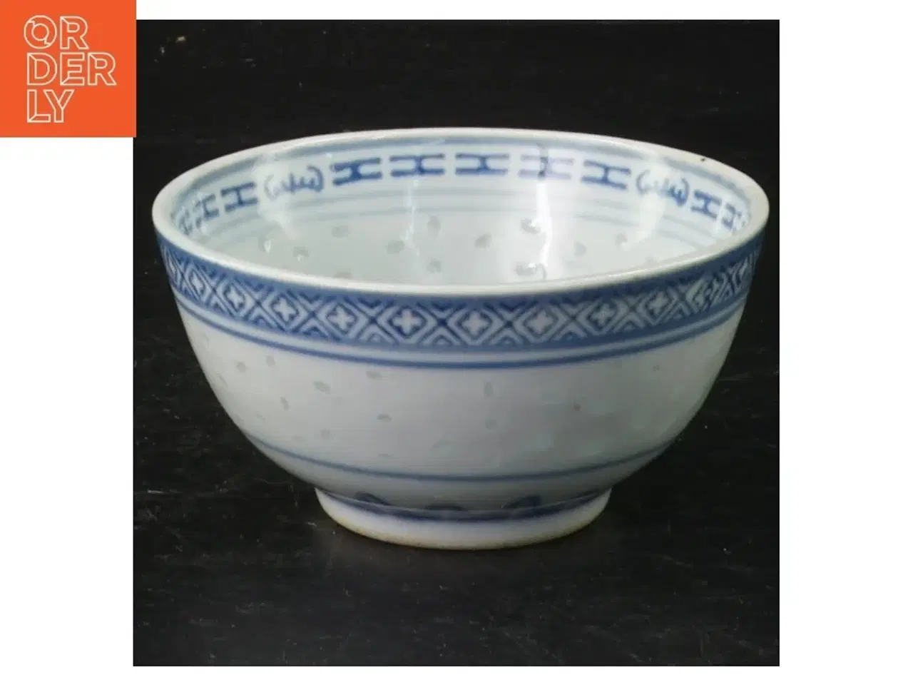 Billede 1 - Blå og hvid porcelænsskål (str. Ø 10 cm)