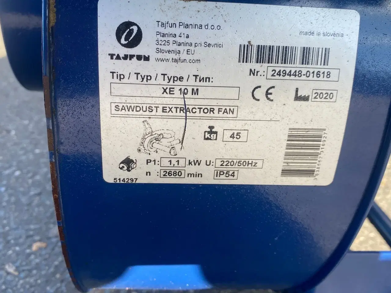 Billede 3 - Tajfun Spånsuger FAN XE 10 M - 220 Volt
