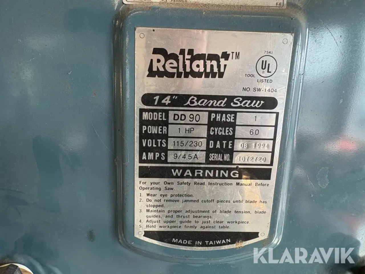 Billede 4 - Båndsav Reliant DD 90