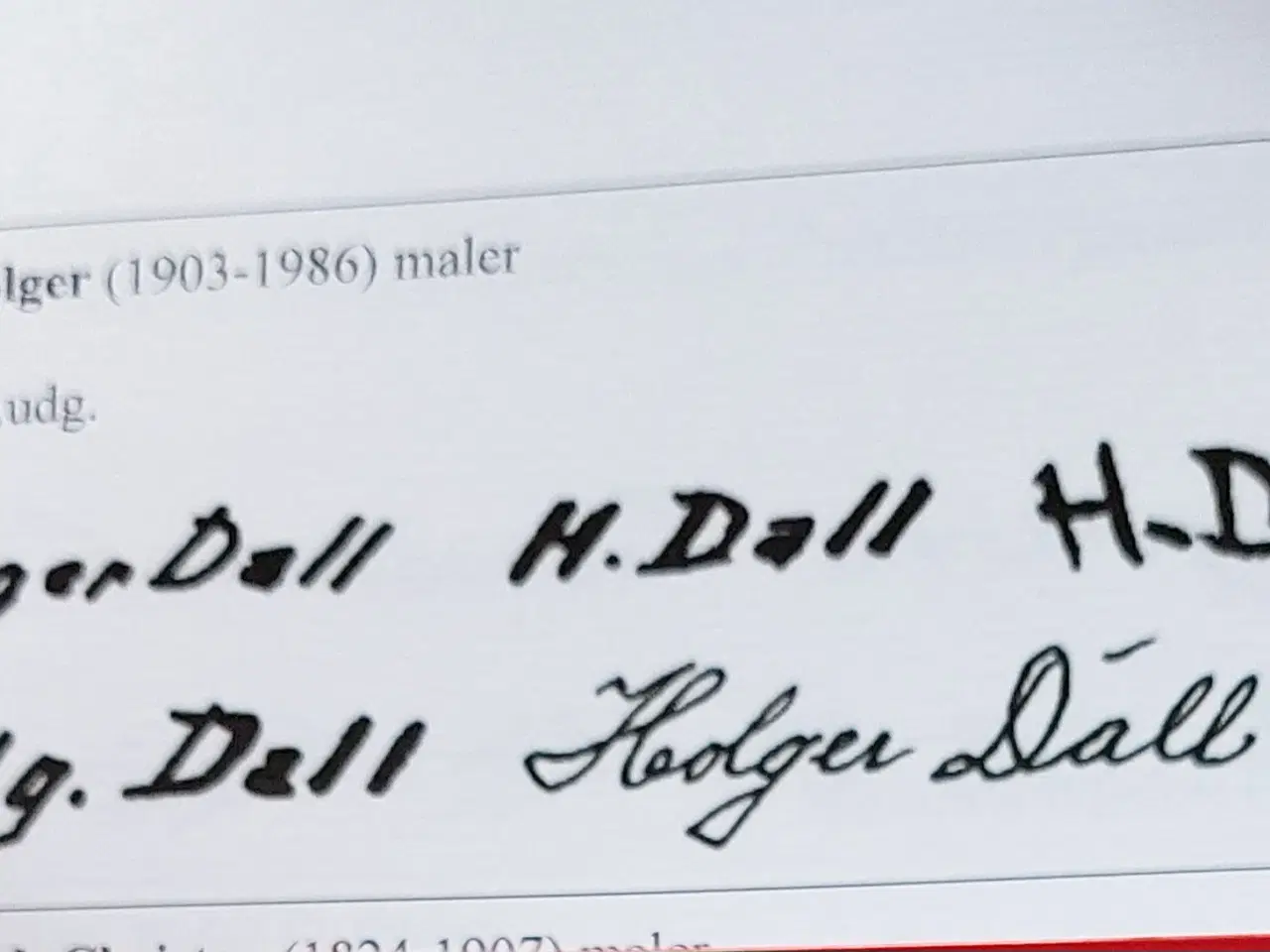 Billede 3 - HOLGER DALL - ( 1903 - 1986 ) - oliemaleri