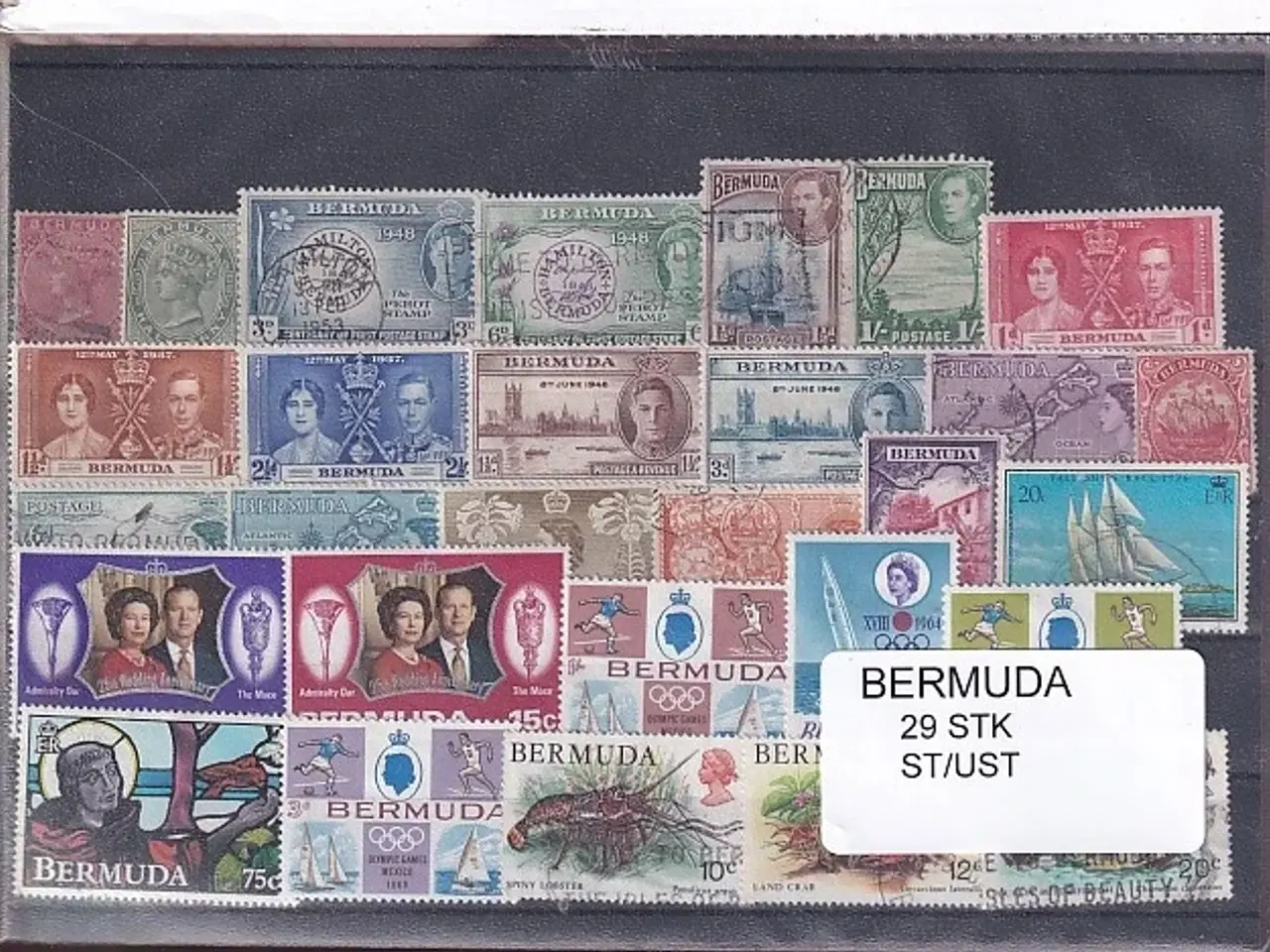 Billede 1 - Bermuda Samling  29 Stk. Stemplet/Ustemplet