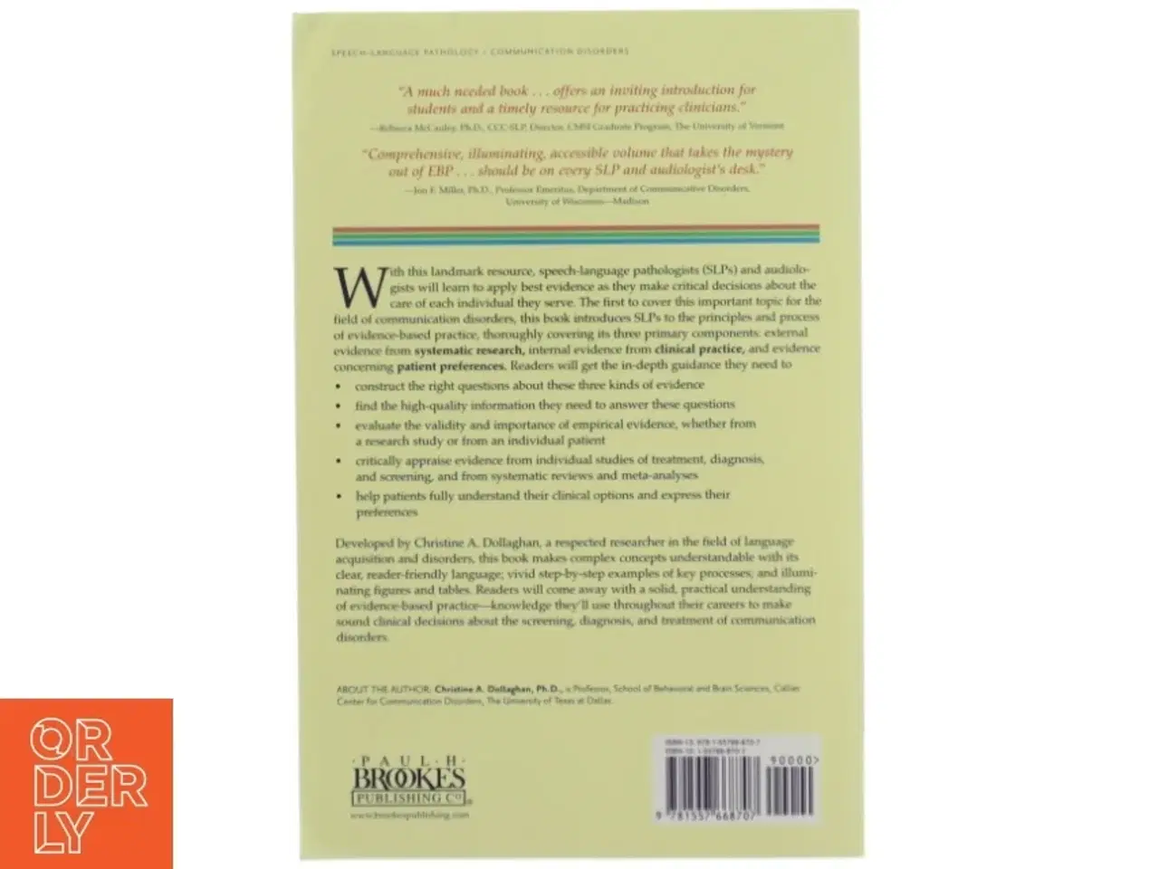Billede 2 - The handbook for evidence-based practice in communication disorders af Christine A. Dollaghan (Bog)