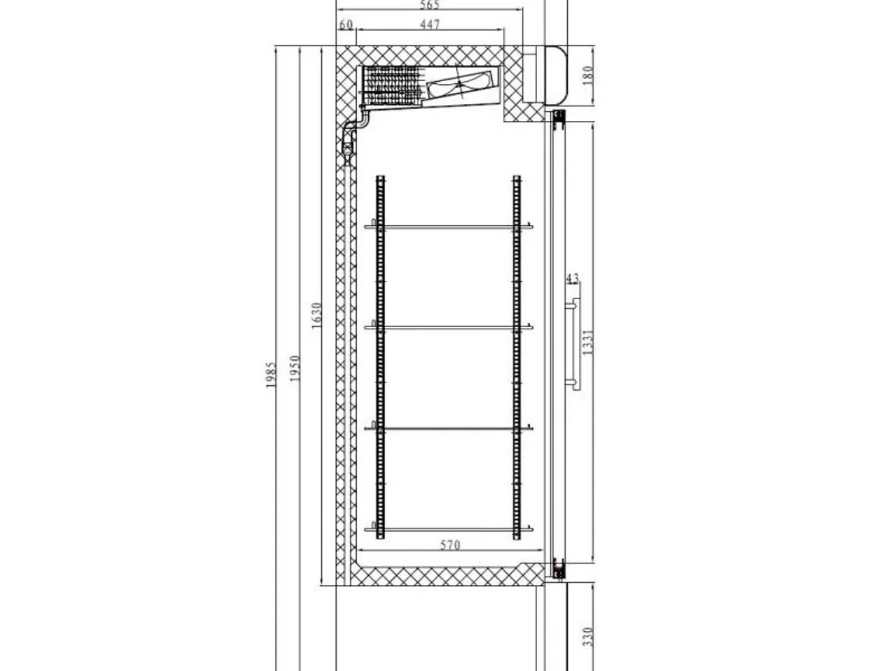 Billede 2 - Display fryseskab – med 2 glas døre 920 liter