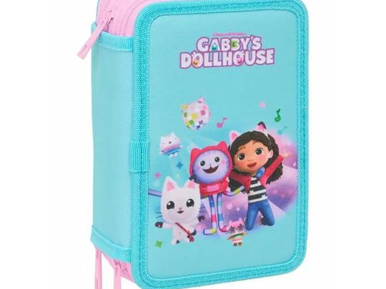 Billede 1 - Penalhus tredobbelt Gabby's Dollhouse - blå, 12,5 × 19,5 × 5,5 cm, 37 dele