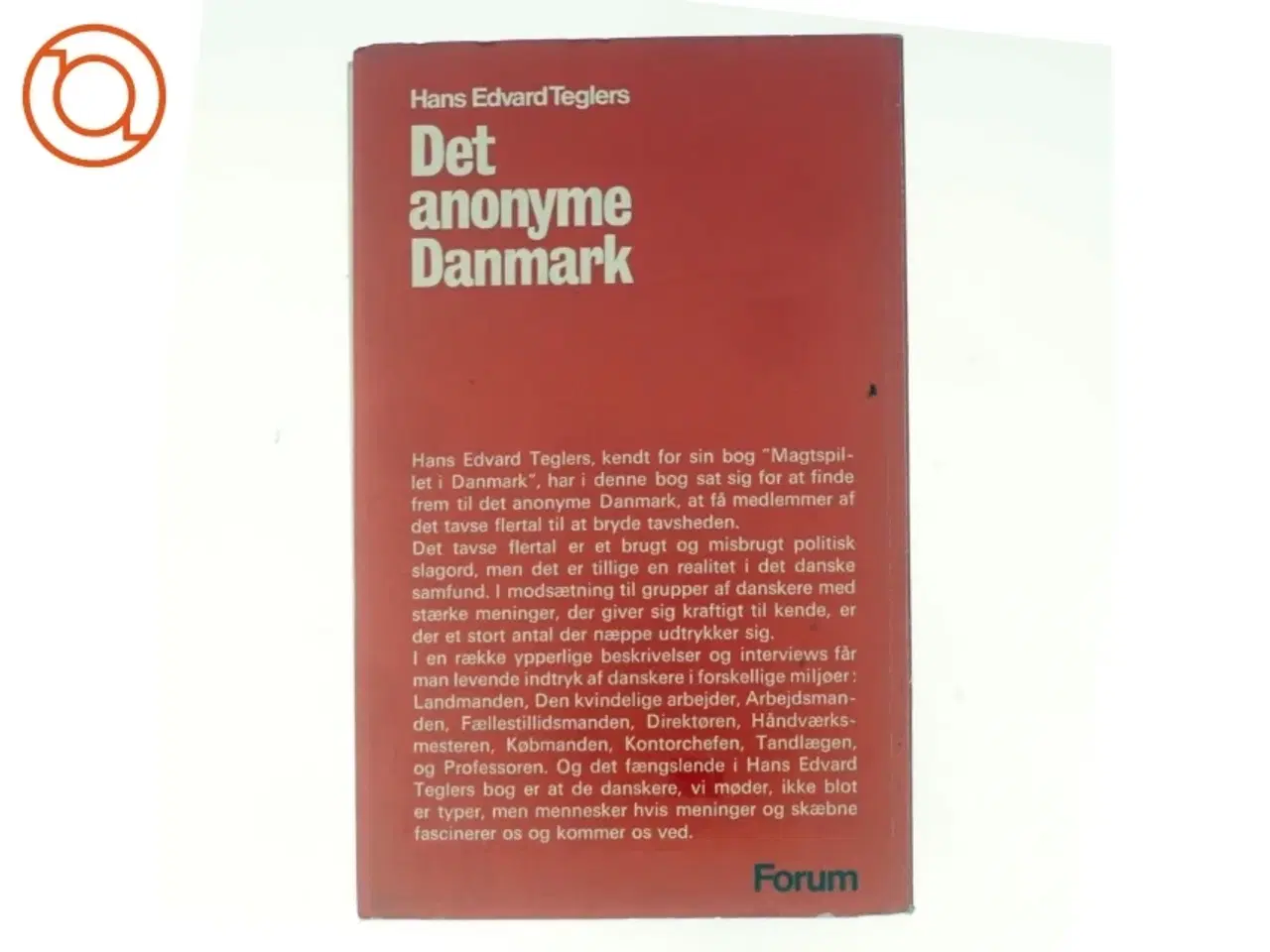 Billede 3 - Det anonyme Danmark af Hans Edvard Teglers (bog)
