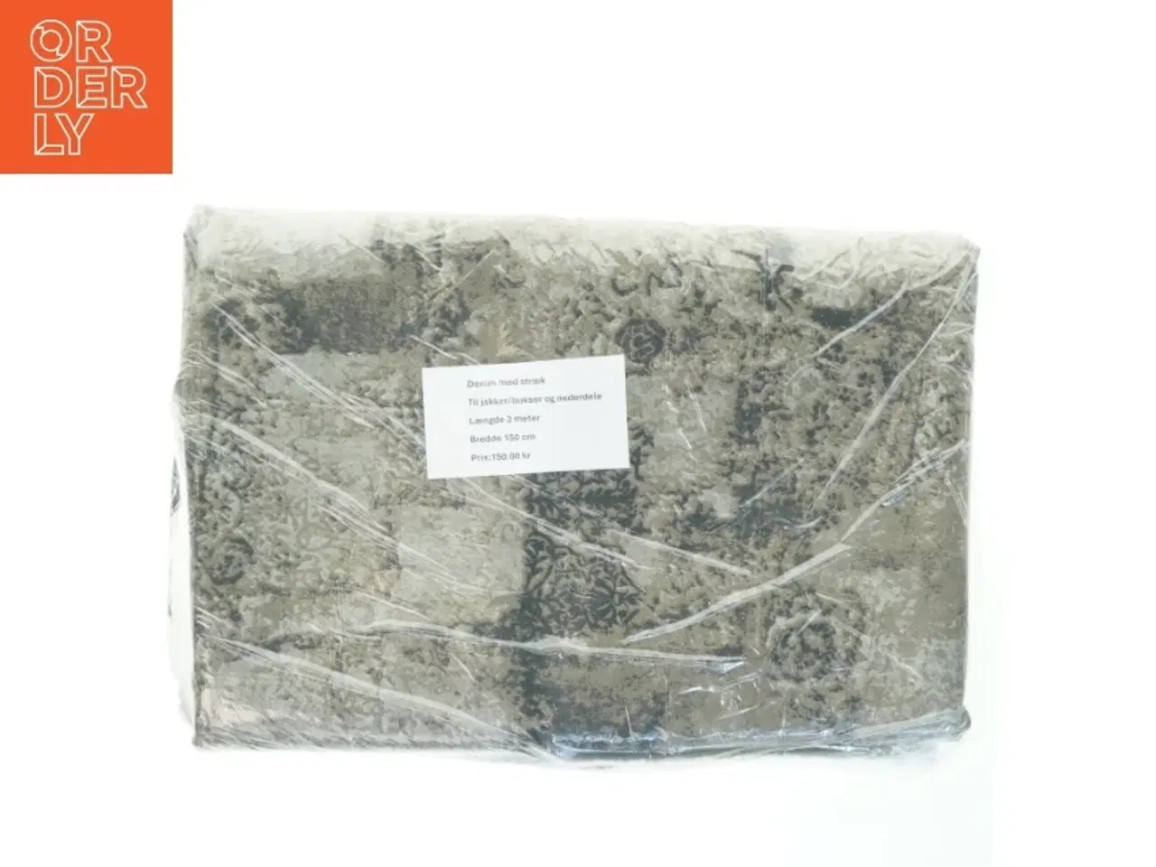 Billede 3 - Denim Stof med strek og mønster