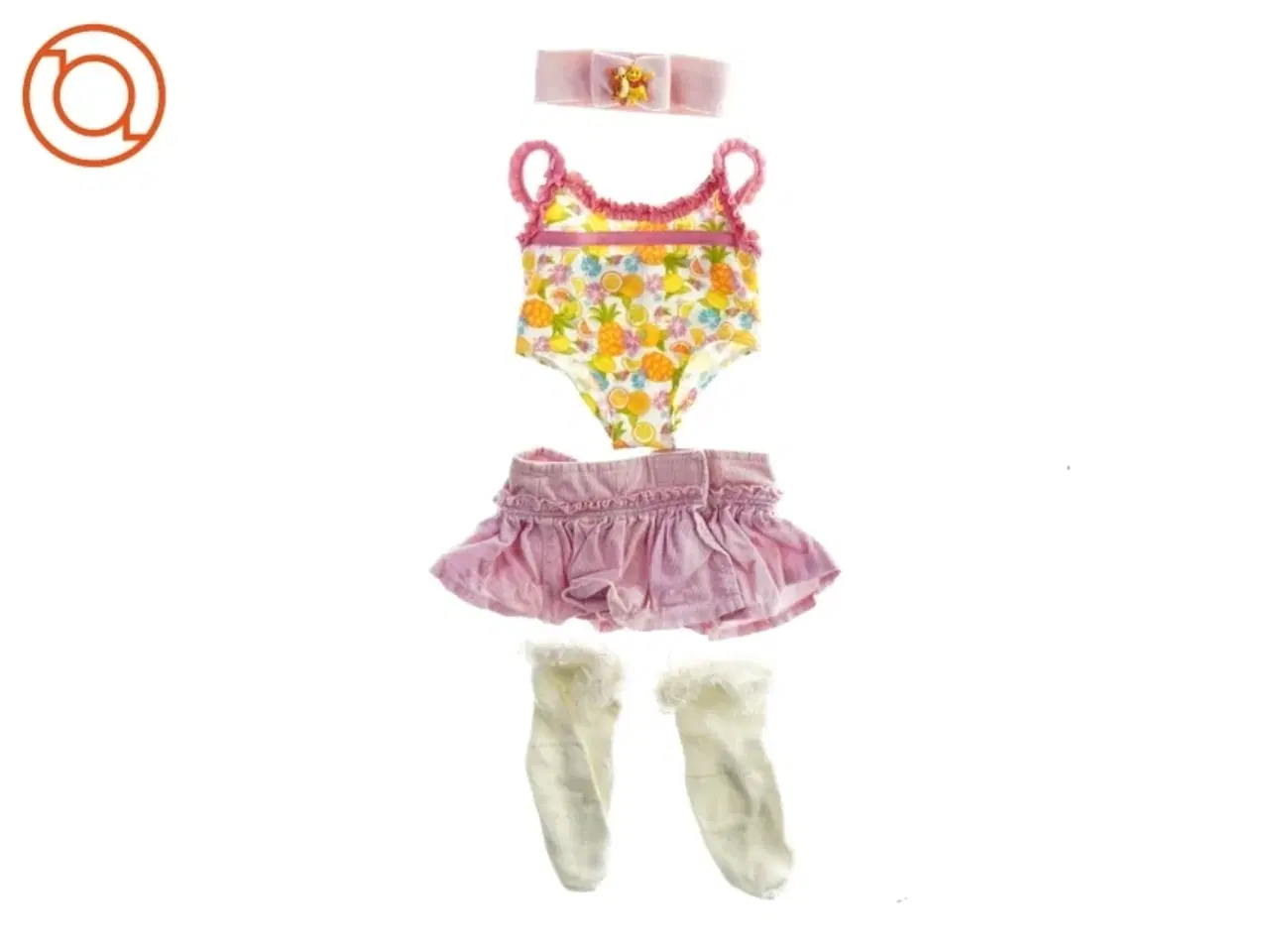 Billede 1 - Bamsetøj med strand tema og peter plys pandebånd fra Build a Bear