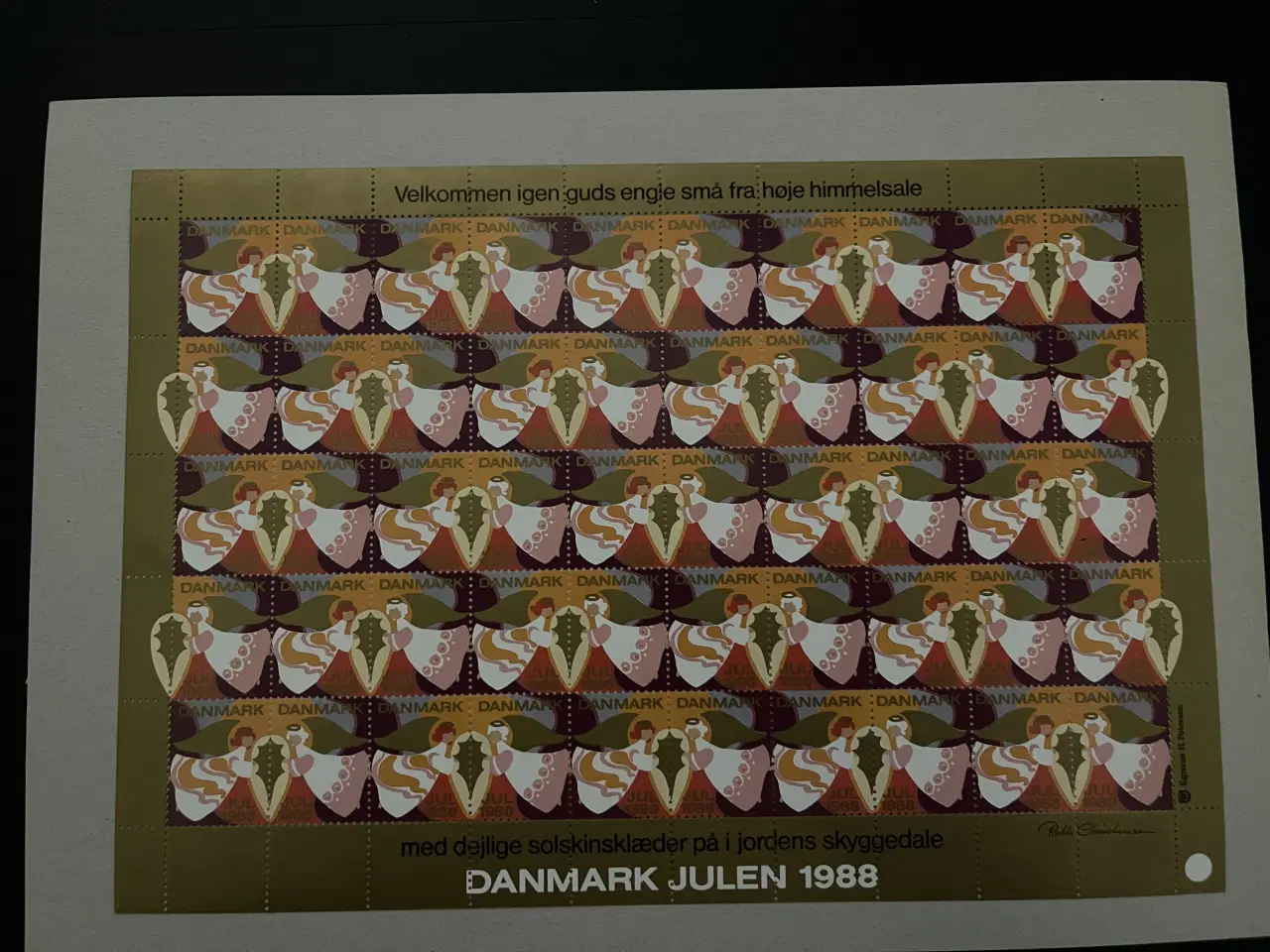 Billede 1 - 8 hele ark med julemærker