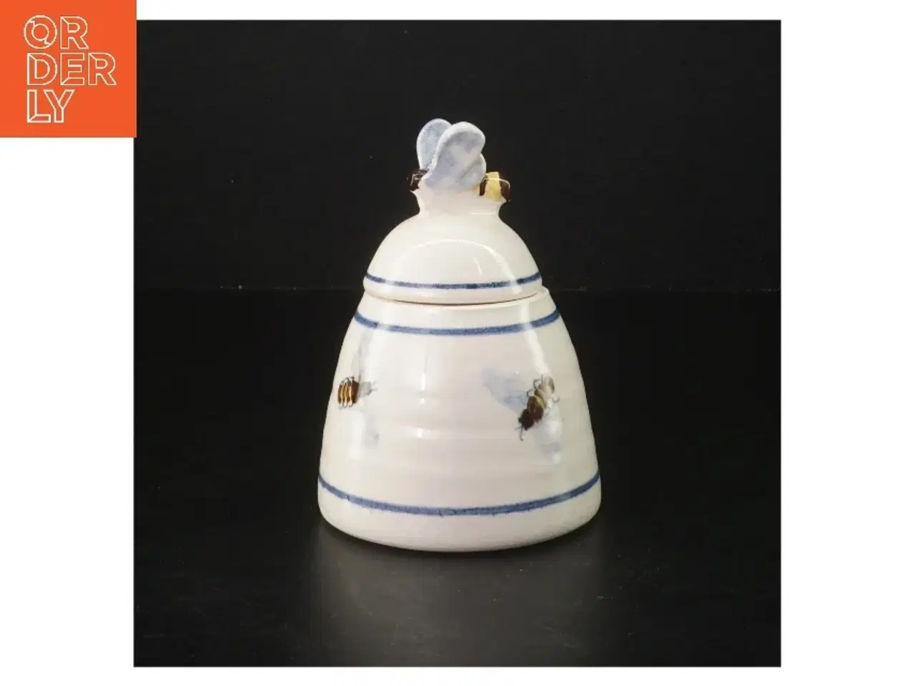 Billede 1 - Keramisk bi krukke med låg (str. 14 cm)