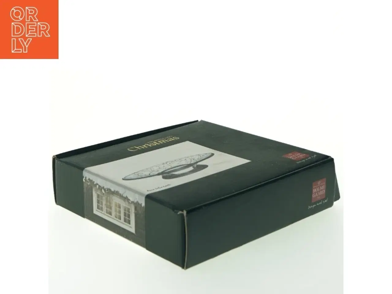 Billede 10 - Glasfad med dekoration fra Holmegaard (str. 16x4 cm)