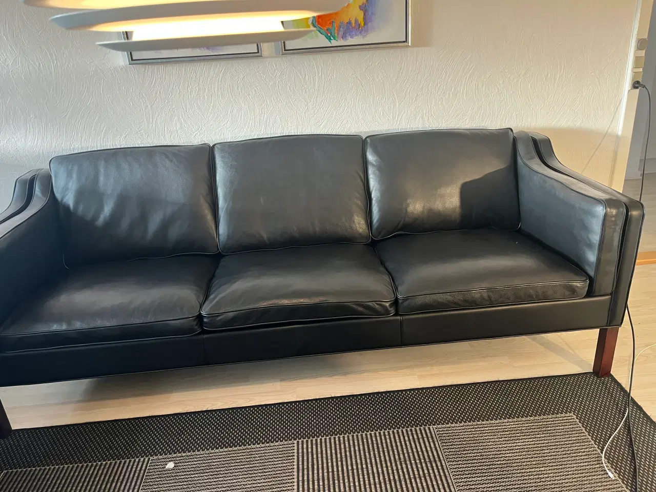 Billede 1 - Læder sofa 