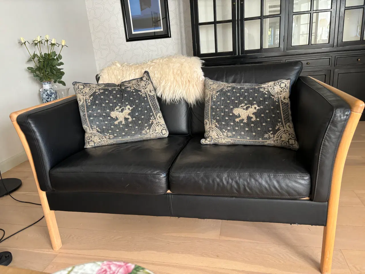 Billede 1 - Lædersofa 2 personers