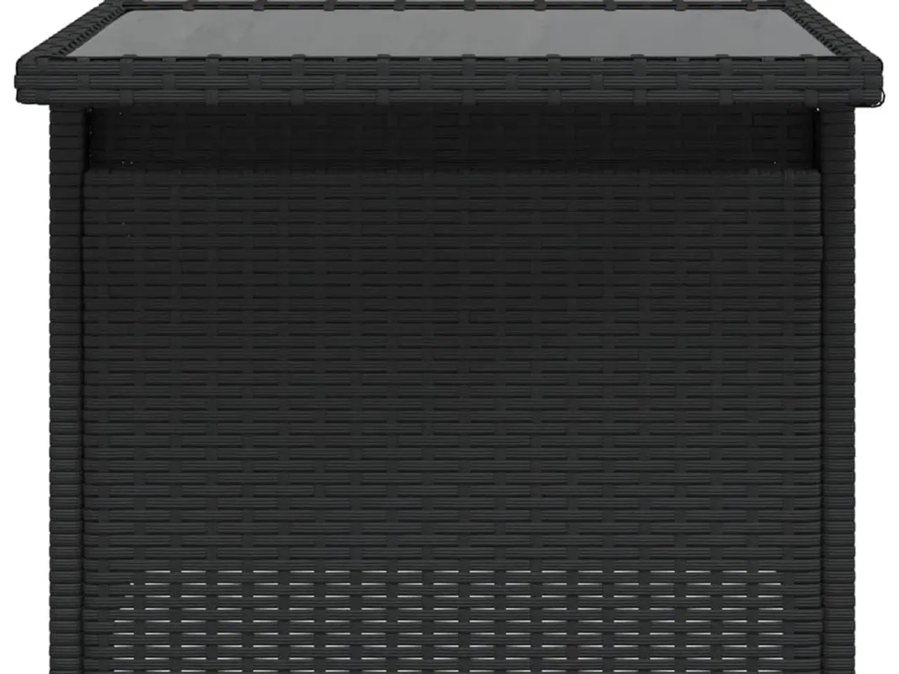 Billede 6 - Havebord med glastop 100x55x73 cm polyrattan sort