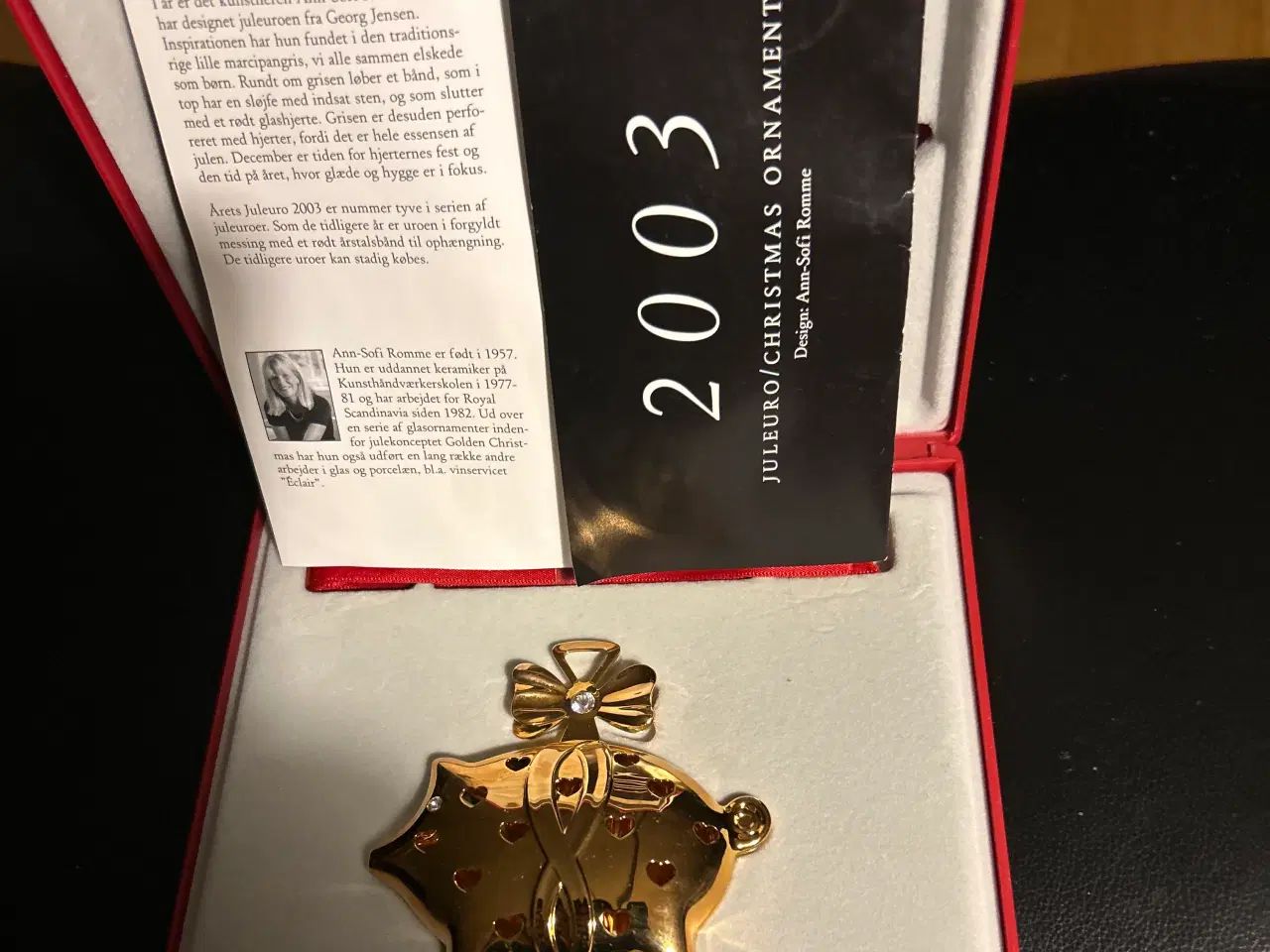Billede 4 - George Jensen uro 2003 julegris  rød æske