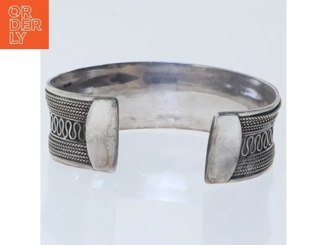 Billede 2 - Creoler Sølvarmbånd (str. Ø 6,5 cm)