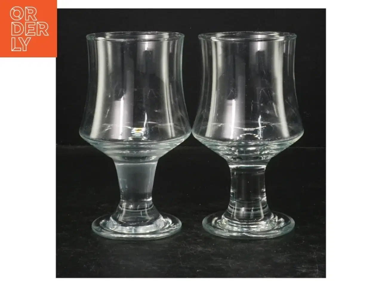 Billede 1 - Holmegaard skibsglas (str. Ø. 7,5 cm. længde, 15 cm)